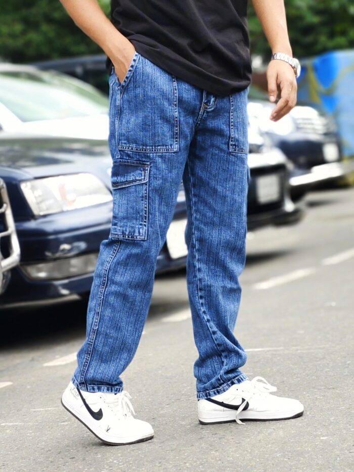 NEW 6 POCKET BAGGY STEP BLUE - Image 2