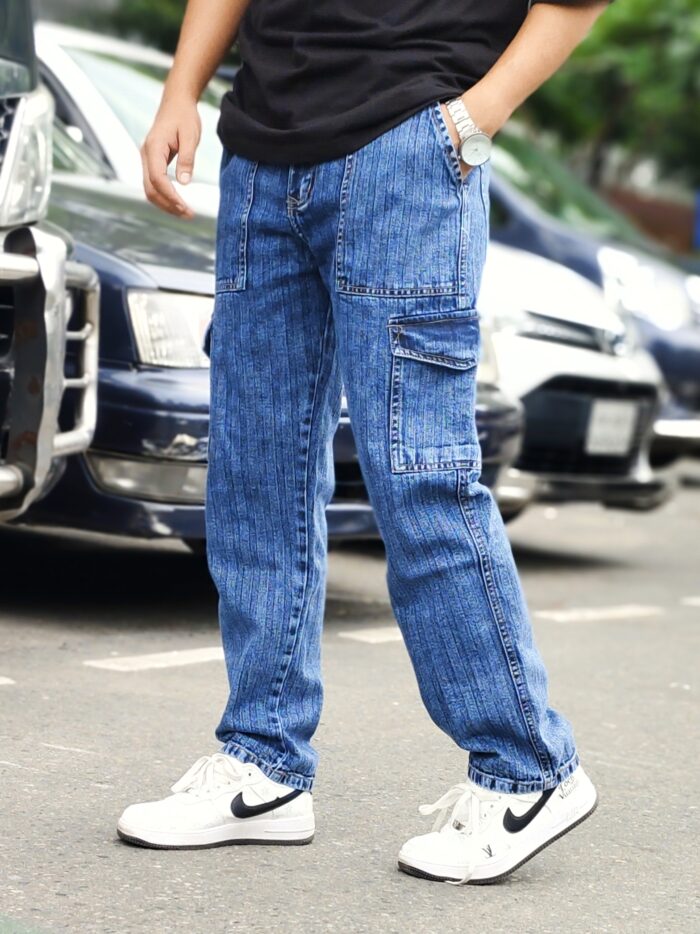 NEW 6 POCKET BAGGY STEP BLUE - Image 3