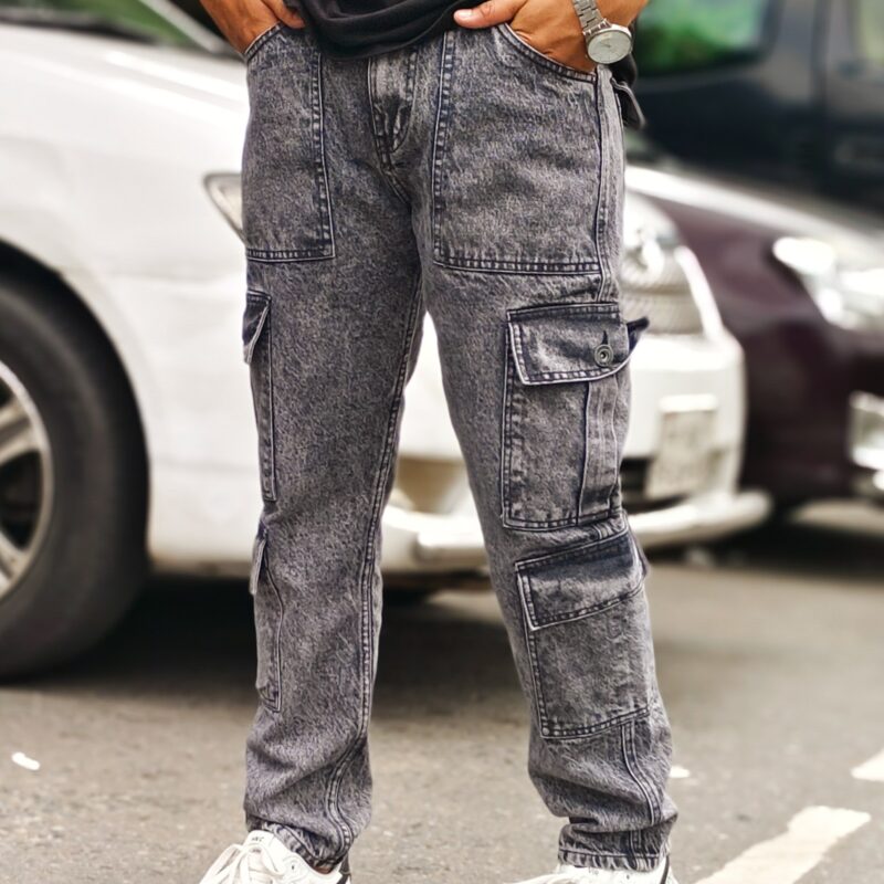 NEW 8 POCKET BAGGY ASH BLACK