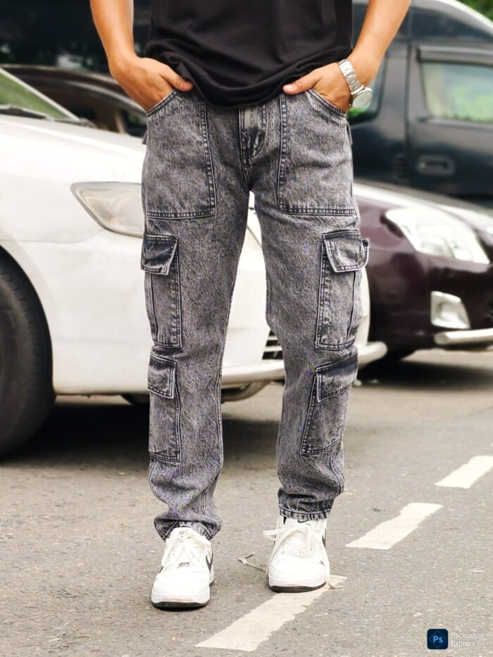 NEW 8 POCKET BAGGY ASH BLACK - Image 2