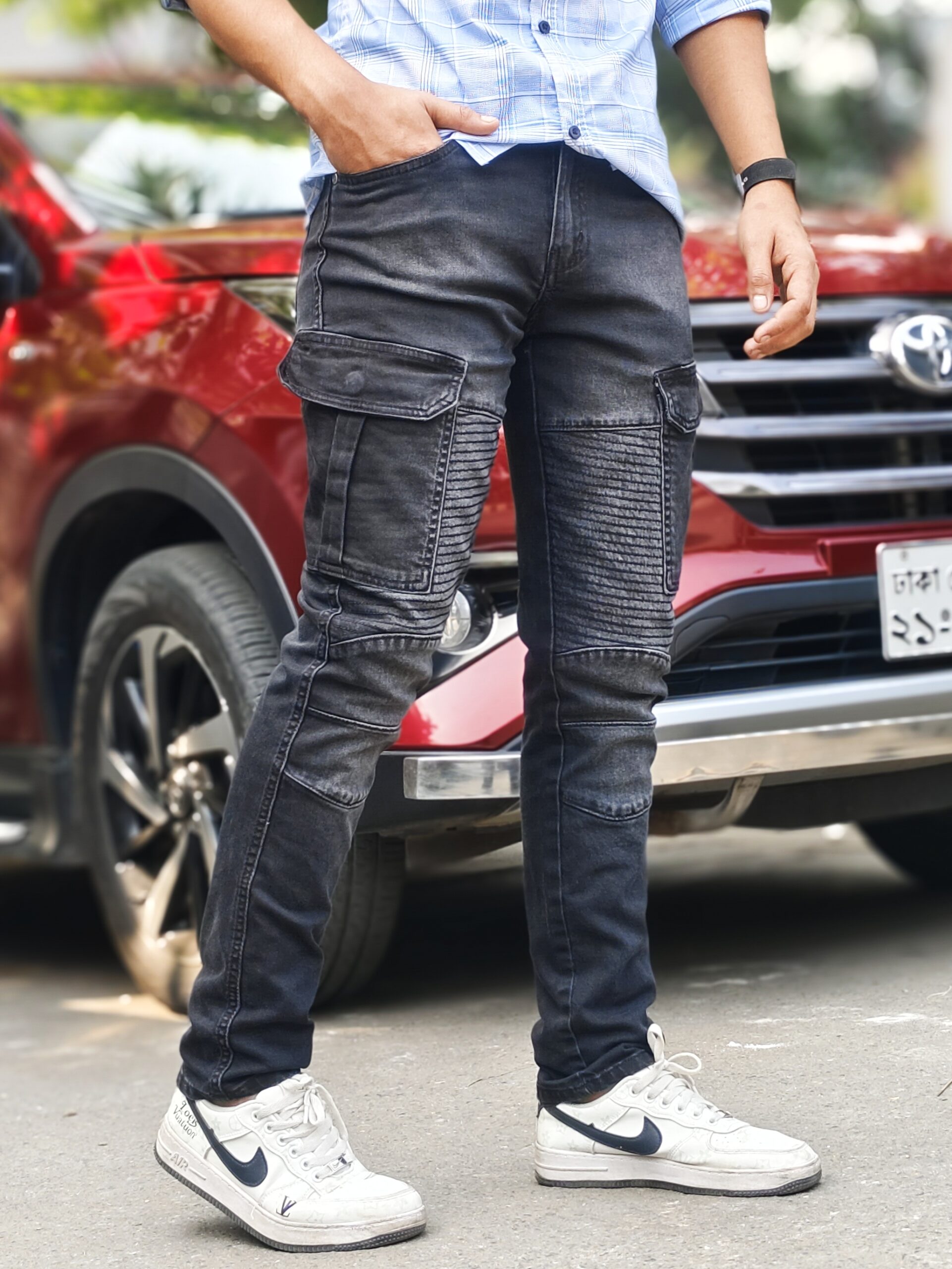 New six pocket cargo 8 Ash black - Image 4