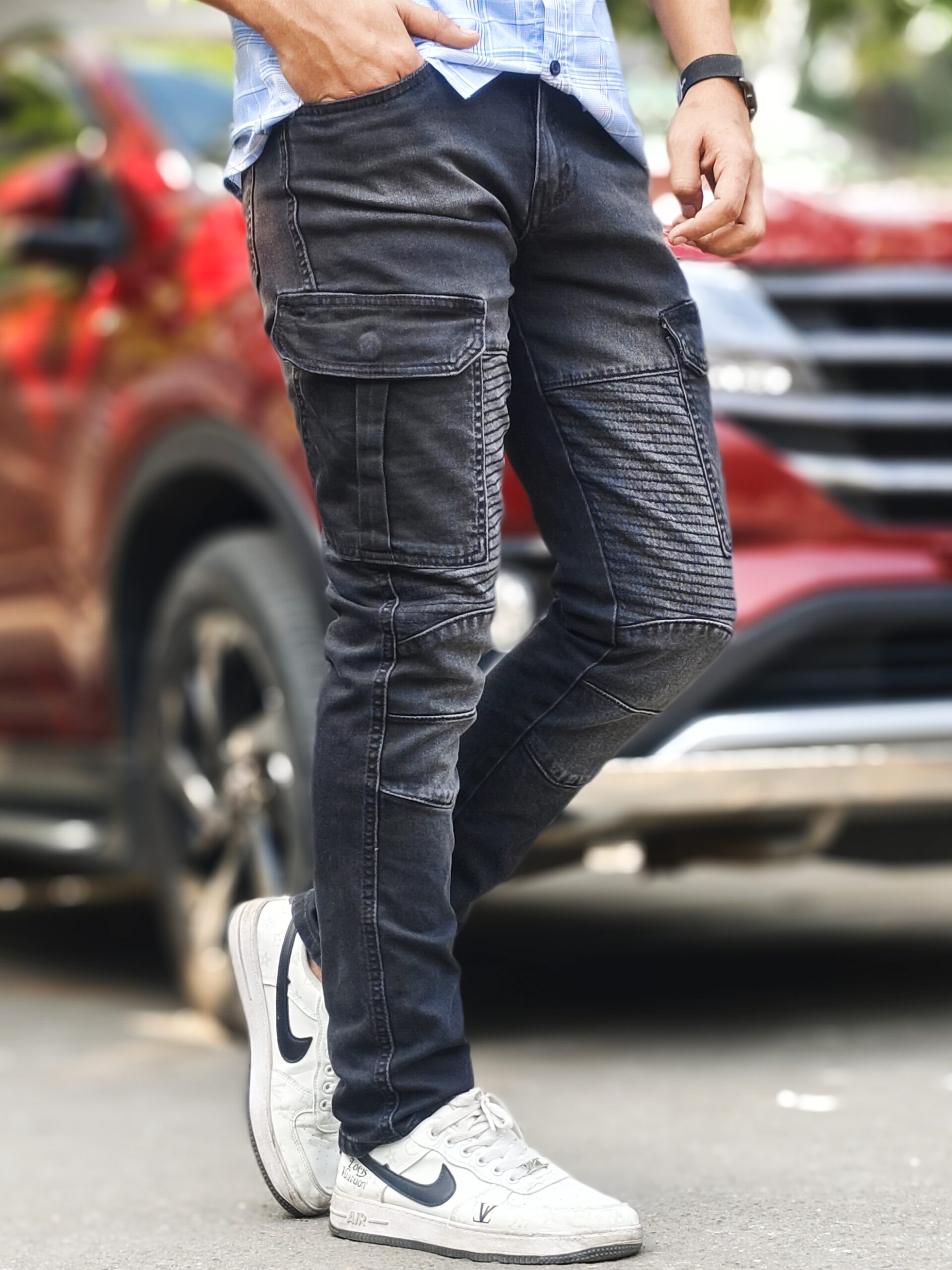 New six pocket cargo 8 Ash black - Image 3