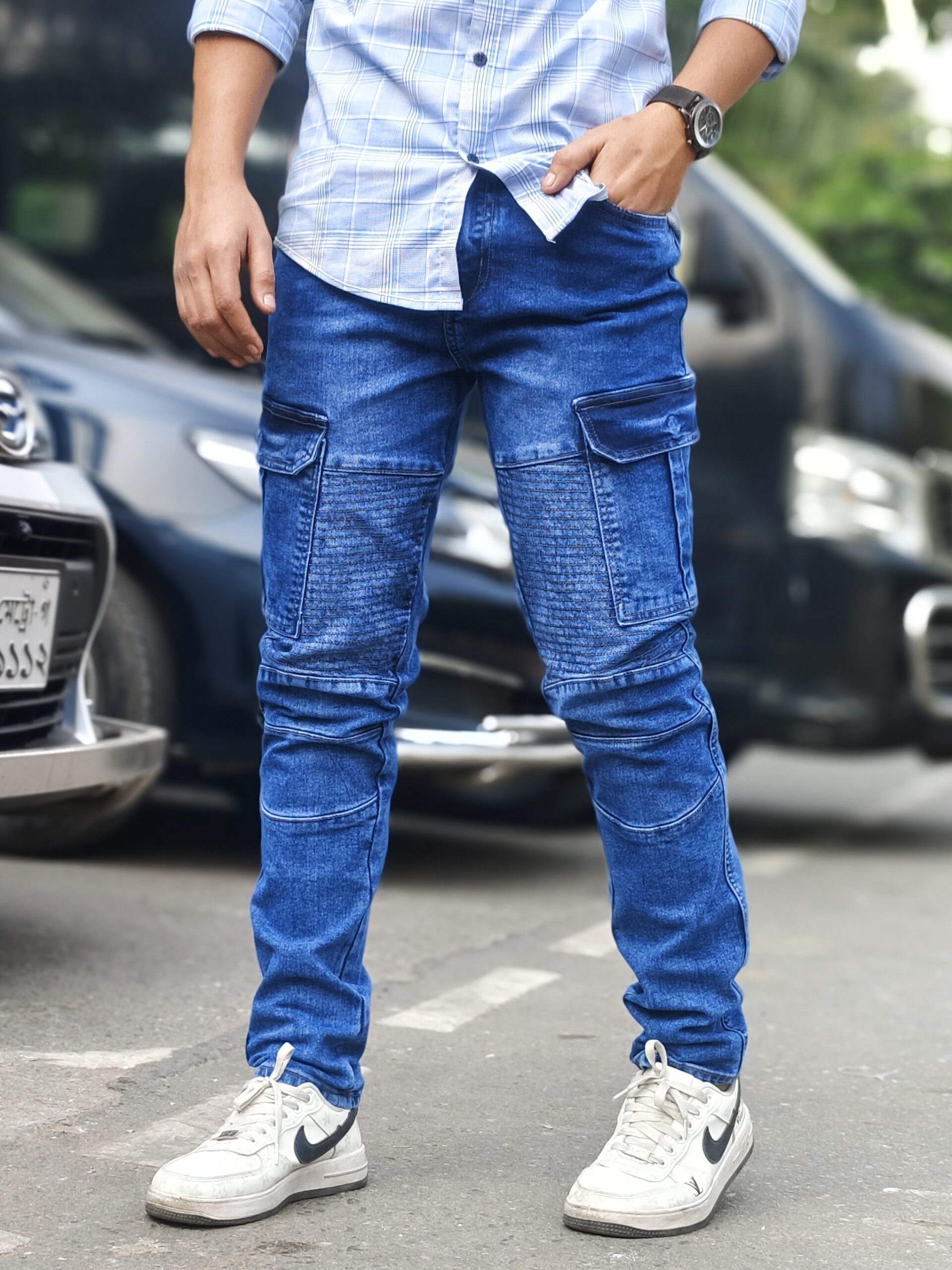 New six pocket cargo 8 lite blue - Image 3