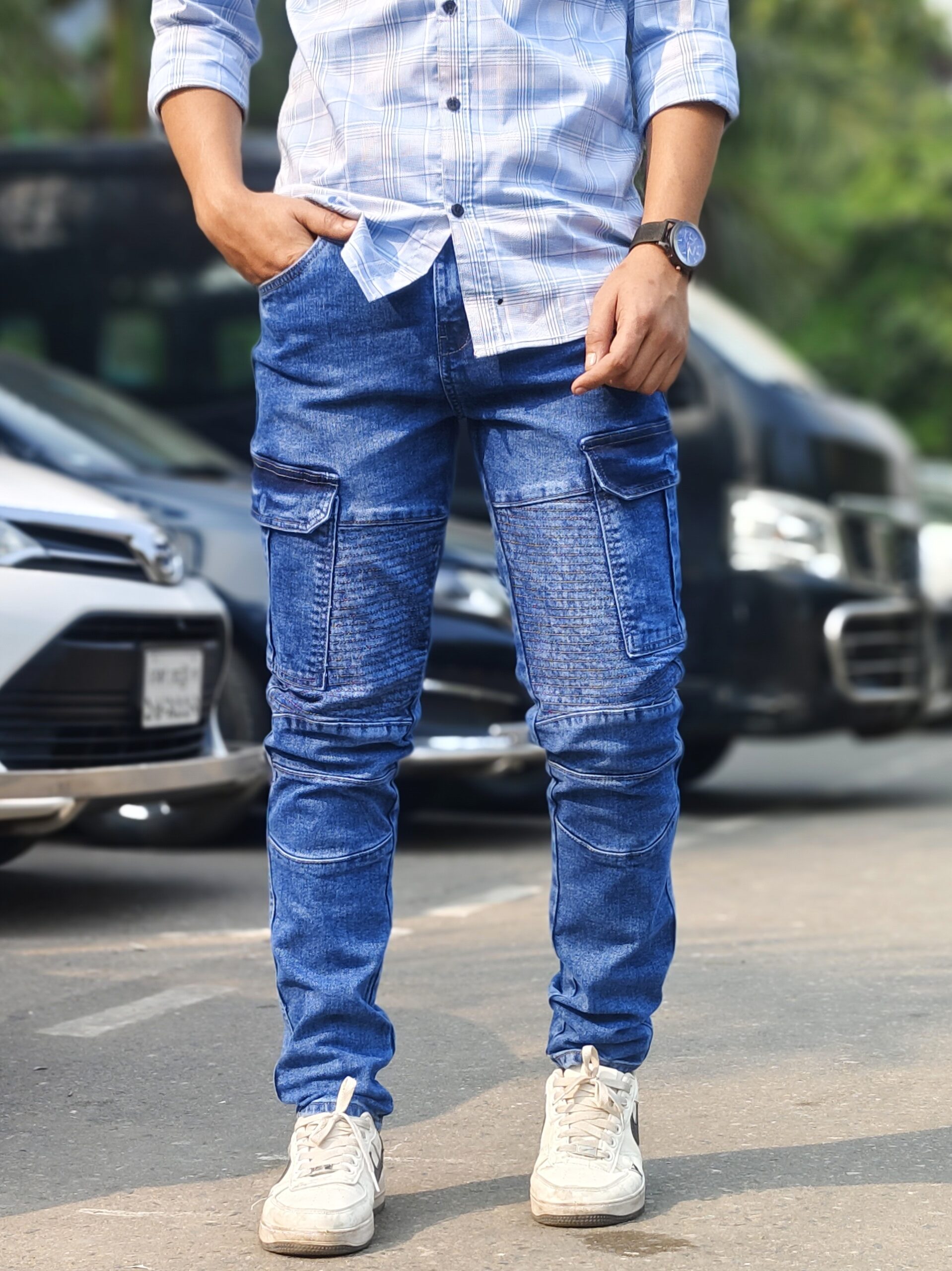 New six pocket cargo 8 lite blue